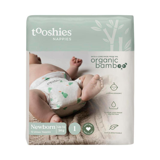 Tooshies Eco Nappies Size 1 Newborn - 52 Pack
