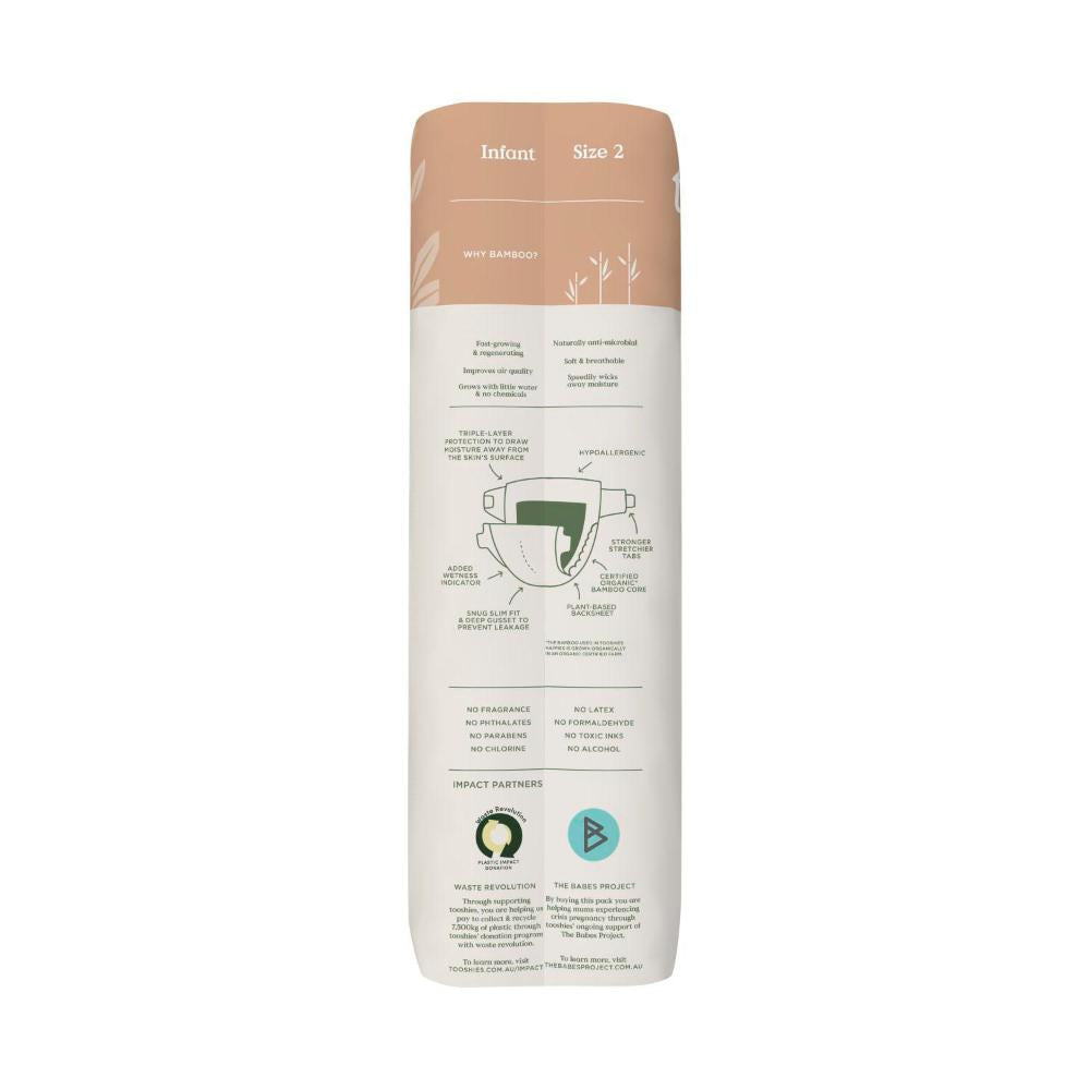 Tooshies Eco Nappies Size 2 Infant - 48 Pack