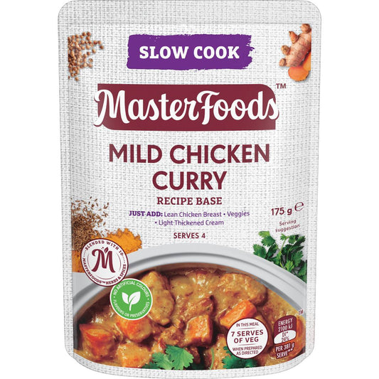 Masterfoods Mild Chicken Curry Slow Cook Recipe Base 175g