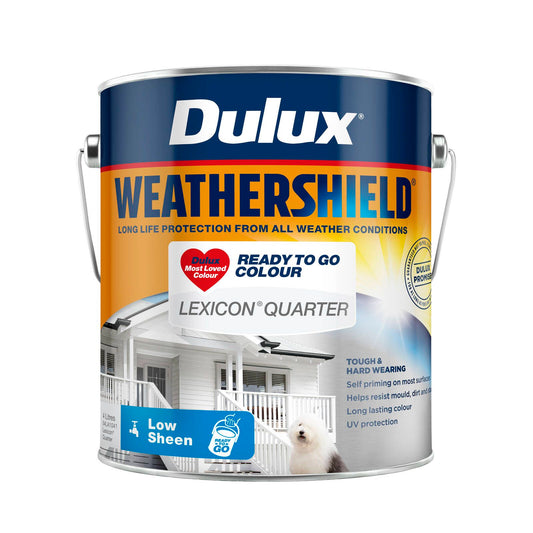 Dulux Weathershield Exterior Paint - 4L - Lexicon Quarter Low Sheen