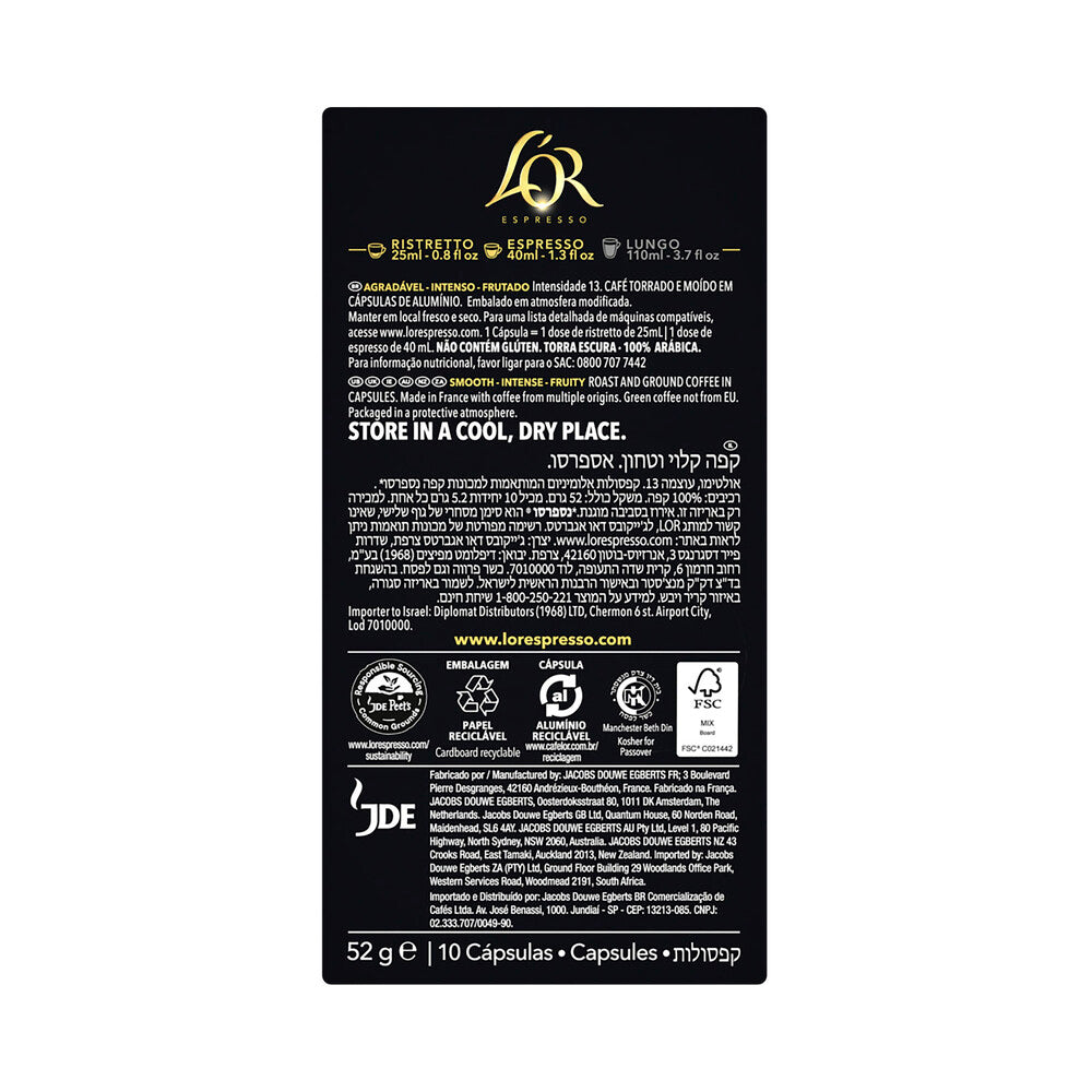 L'OR Espresso Ultimo Intensity 13 Coffee Capsules - 10 pack