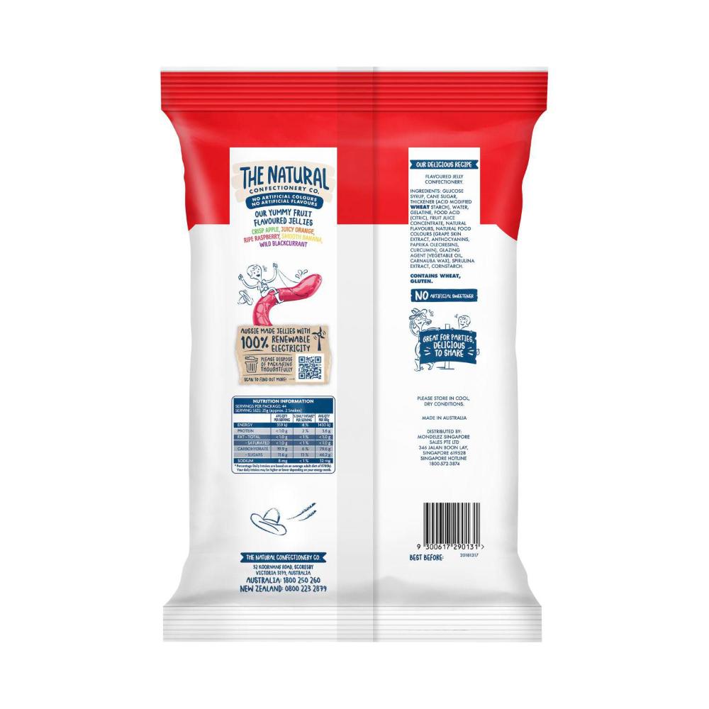 The Natural Confectionery Co. Snakes Lollies Party Size - 1.1 kg