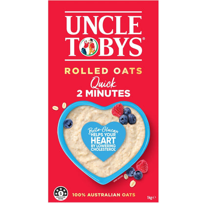 Uncle Tobys Rolled Oats Quick Porridge 1kg