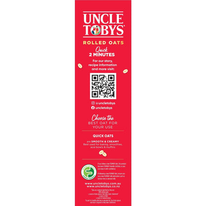 Uncle Tobys Rolled Oats Quick Porridge 1kg