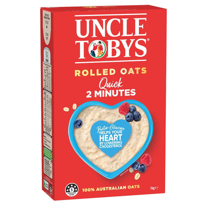 Uncle Tobys Rolled Oats Quick Porridge 1kg