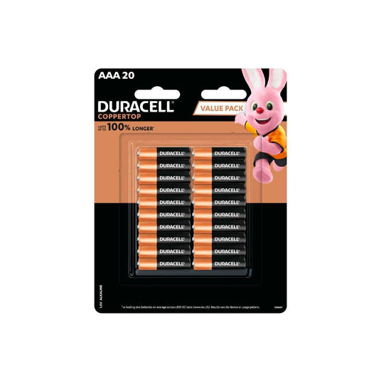 Duracell Coppertop AAA Alkaline Batteries - 20 Pack
