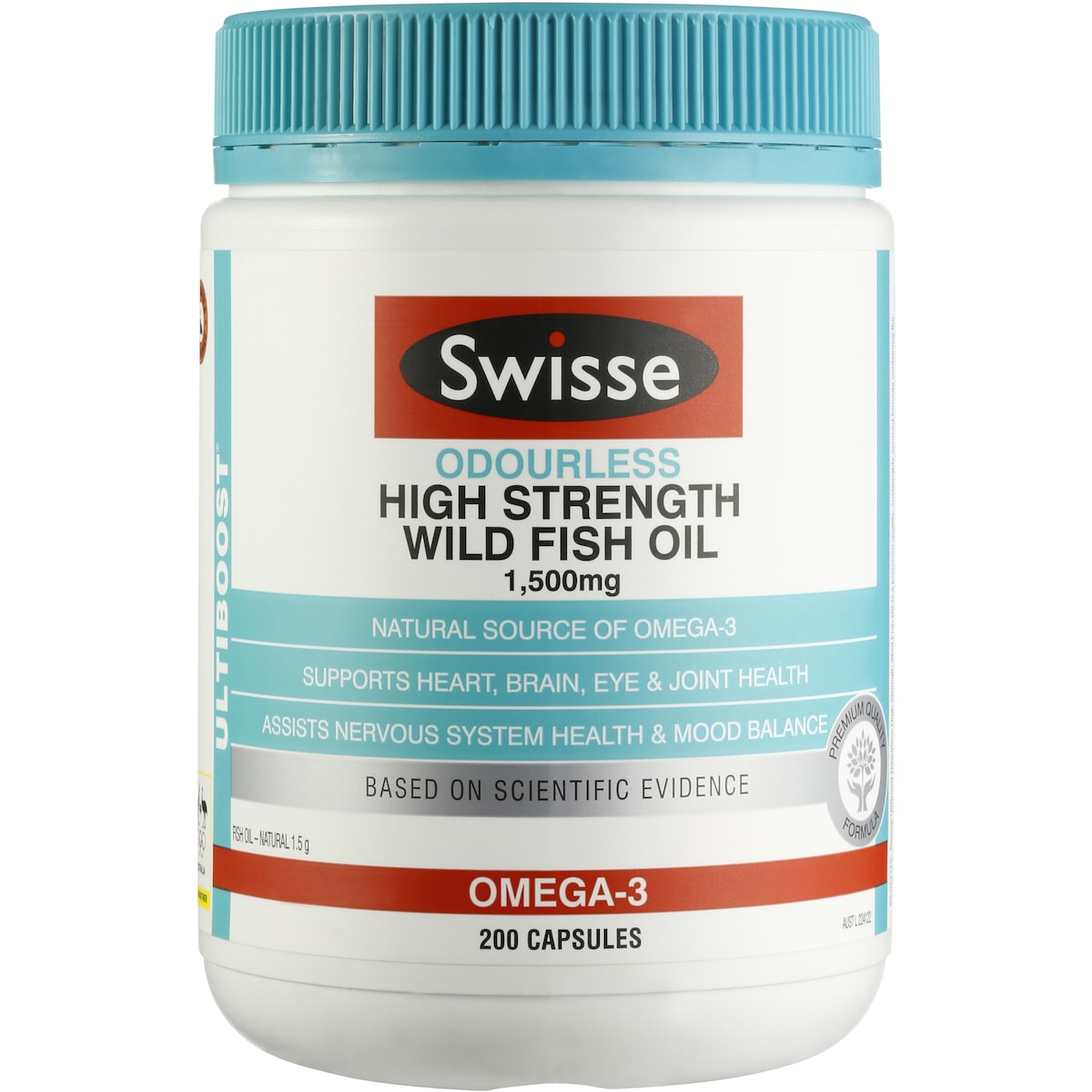 Swisse Ultiboost Odourless High Strength Wild Fish Oil 200 Pack