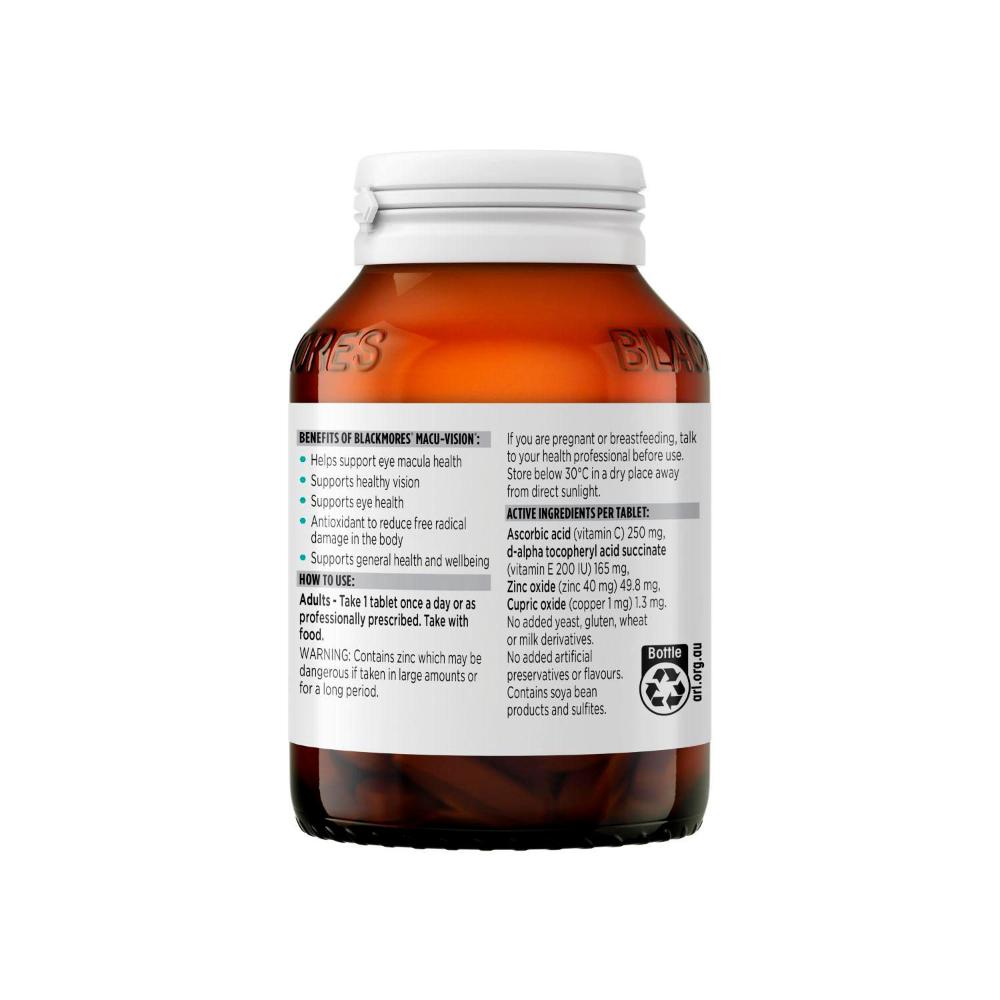 Blackmores Macu Vision Eye Care Vitamin Tablets - 125 pack