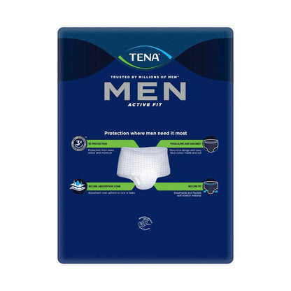 Tena Men Active Fit Plus Navy Incontinence Pants L/xl - 8 pack