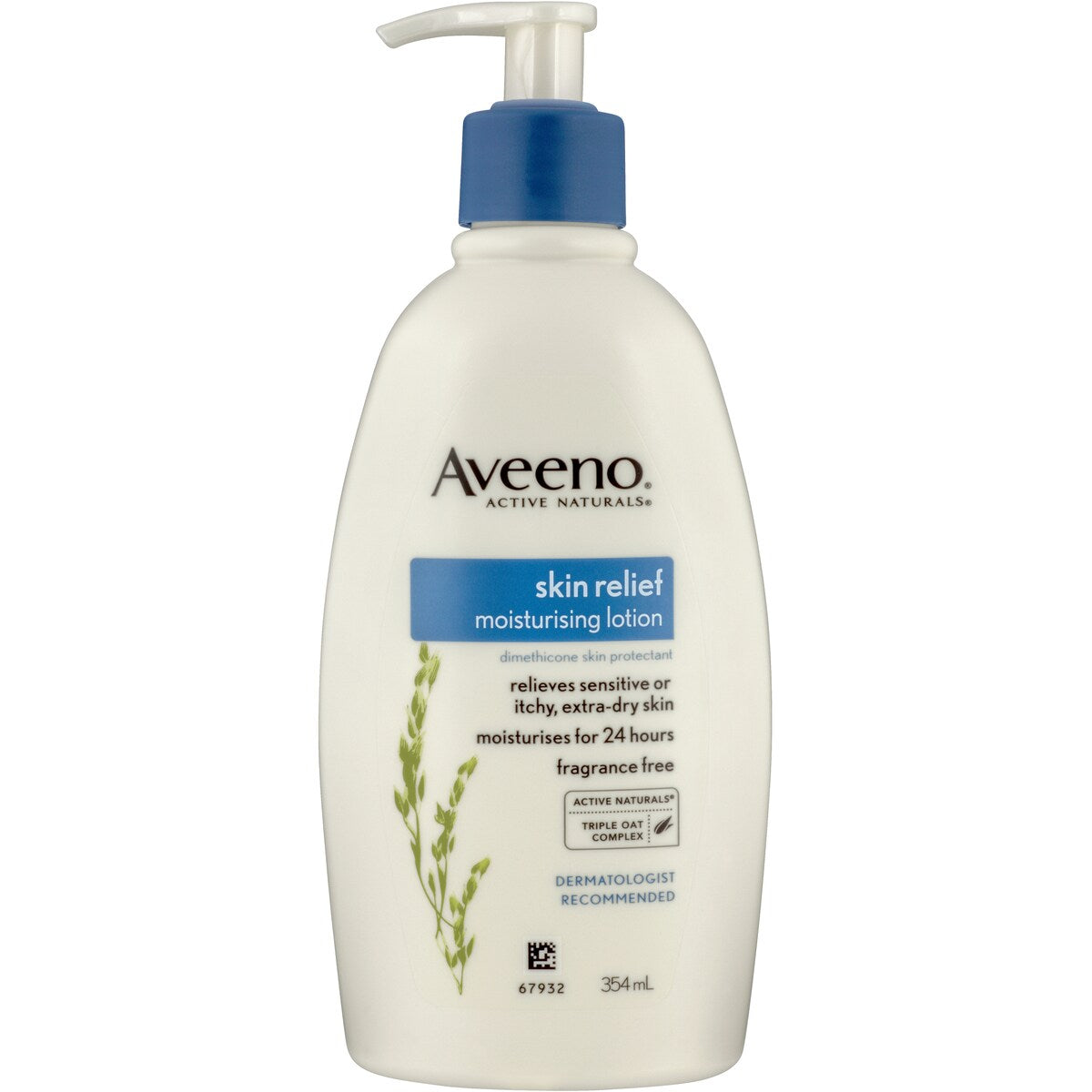 Aveeno Skin Relief Fragrance Free Body Lotion Dry Sensitive Skin 354ml