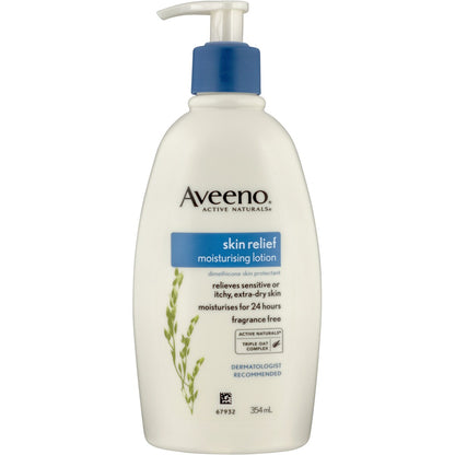 Aveeno Skin Relief Fragrance Free Body Lotion Dry Sensitive Skin 354ml