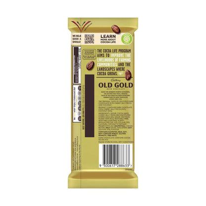 Cadbury Old Gold Cherry Ripe Dark Chocolate Block - 180g