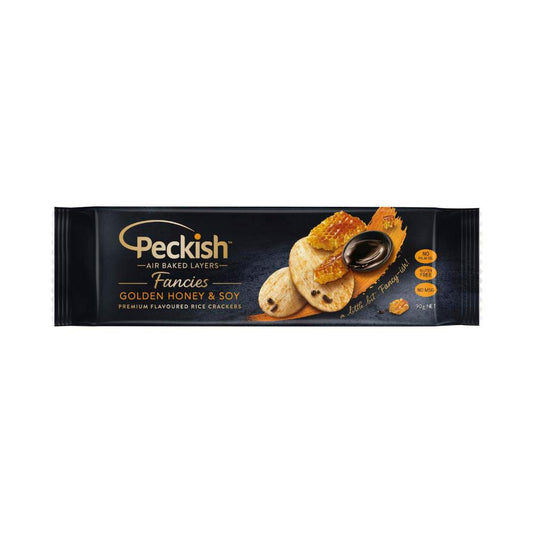 Peckish Fancies Rice Crackers Honey Soy - 90g