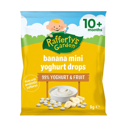 Rafferty's Garden Banana Mini Yoghurt Drops 10m+ - 8g
