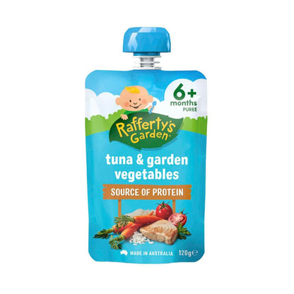 Rafferty's Garden Tuna & Garden Vegetables Protein Baby Food Pouch 6+ Months - 120g