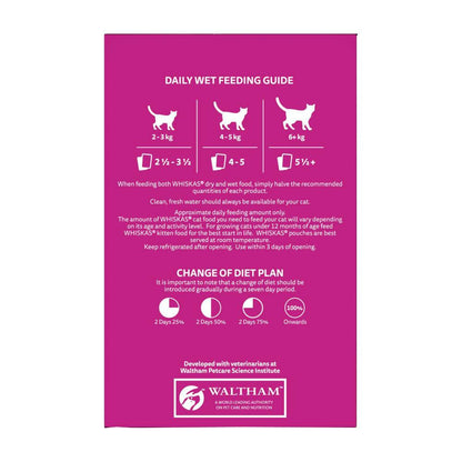 Whiskas So Fishy Recipes Adult Wet Cat Food Seafood Servings In Jelly Pouches 85g - 12 Pack
