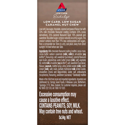 Atkins Endulge Bar Caramel Nut 5 Pack