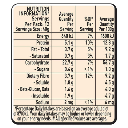 Uncle Tobys Rolled Oats Traditional Porridge 500g