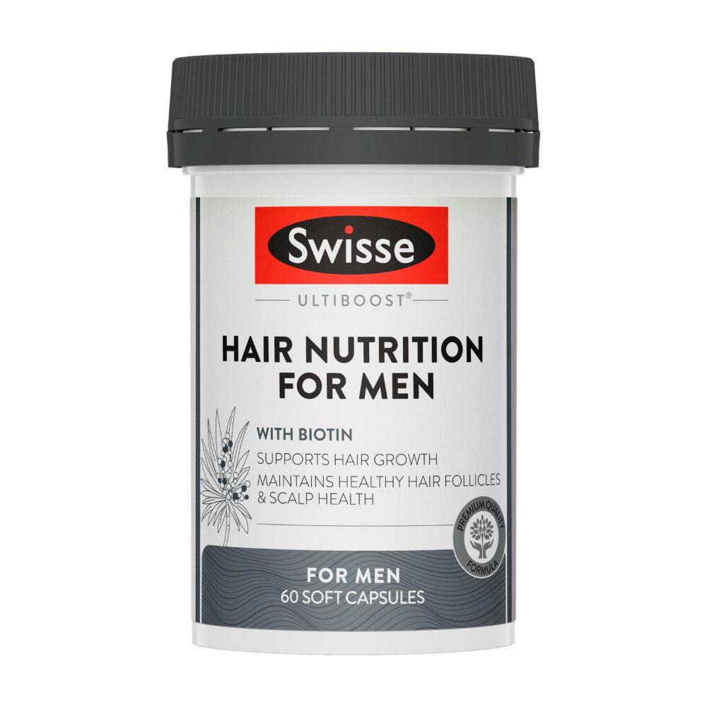 Swisse Ultiboost Hair Nutrition For Men Capsules - 60 pack