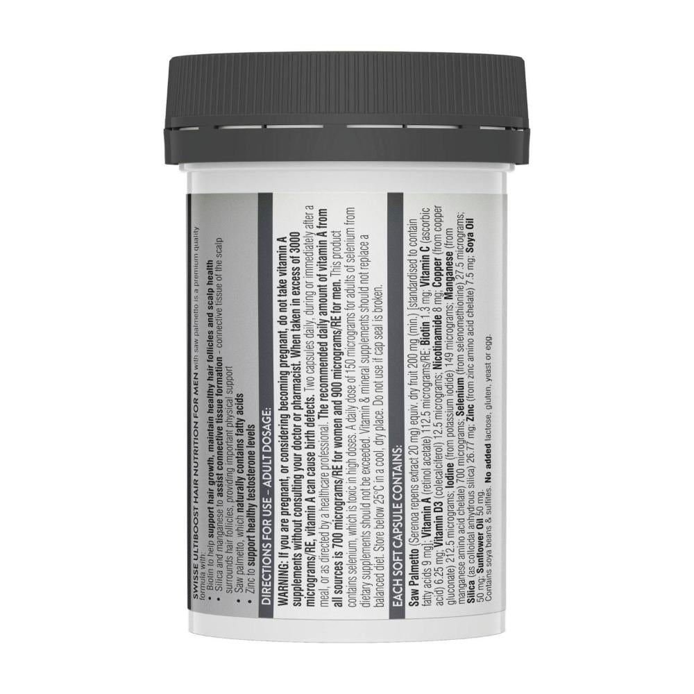 Swisse Ultiboost Hair Nutrition For Men Capsules - 60 pack