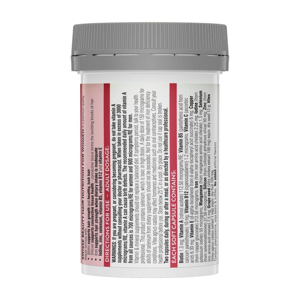 Swisse Beauty Hair Nutrition For Women With Biotin - 60 Pack