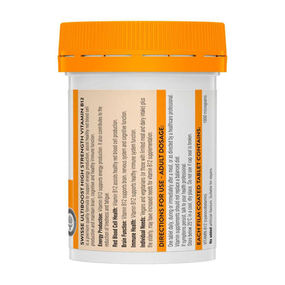 Swisse Ultiboost High Strength Vitamin B12 For Energy Production Support - 60 pack