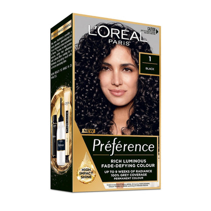 Loreal Paris Preference Hair Colour 1 Black Each