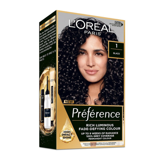 Loreal Paris Preference Hair Colour 1 Black Each