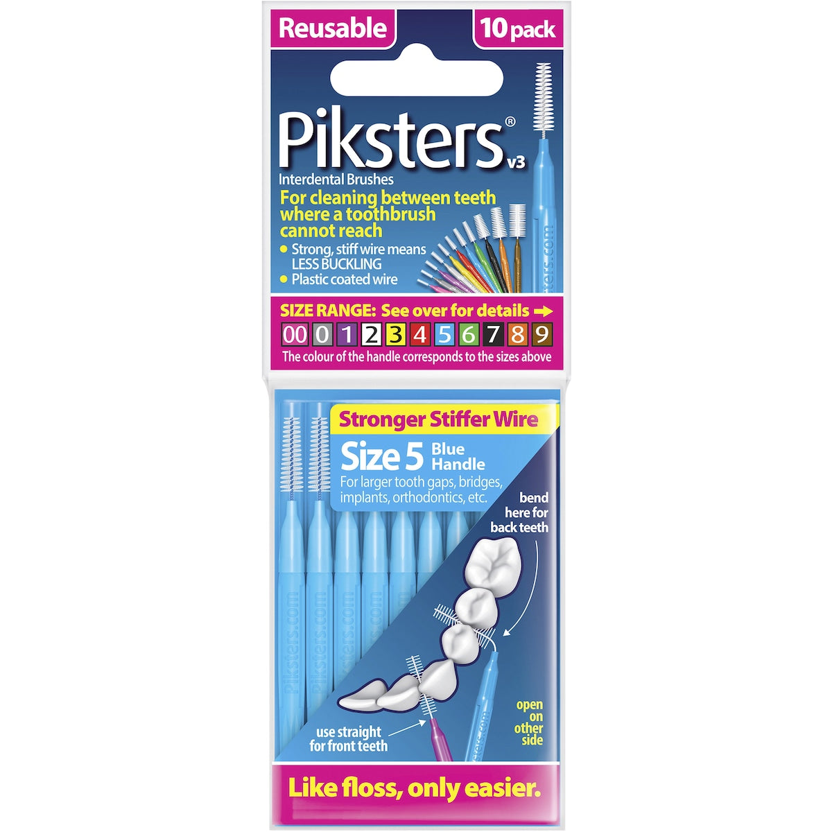Piksters Interdental Brushes Size 5 10 Pack