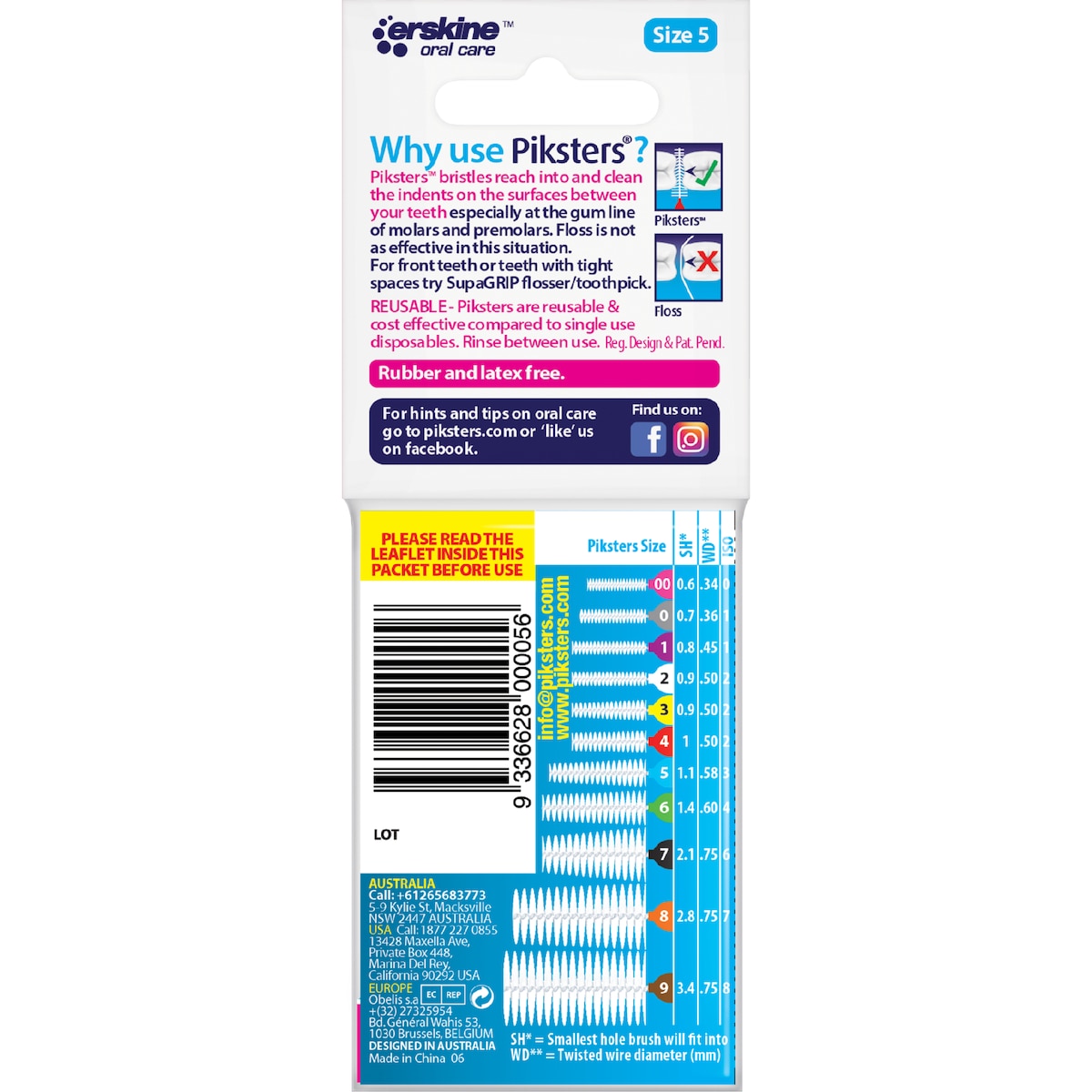 Piksters Interdental Brushes Size 5 10 Pack