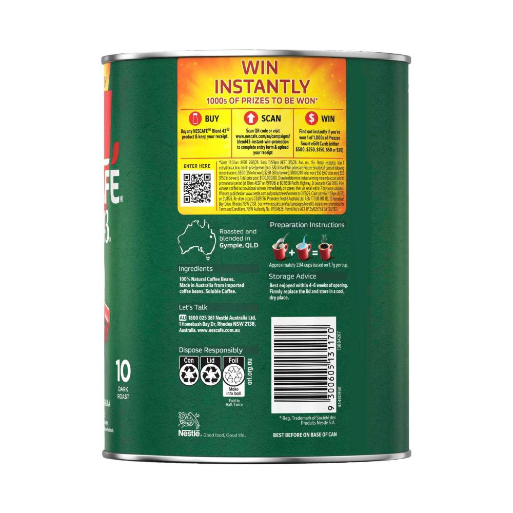 Nescafe Blend 43 Coffee Espresso - 500g