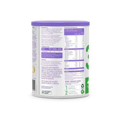 Bubs Organic Grass Fed Formula Stage 3 Toddler - 800g