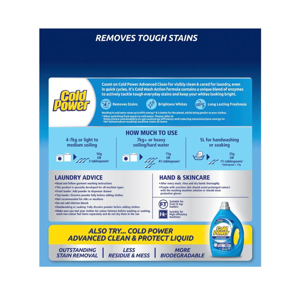 Cold Power Laundry Powder Advanced ean - 2kg