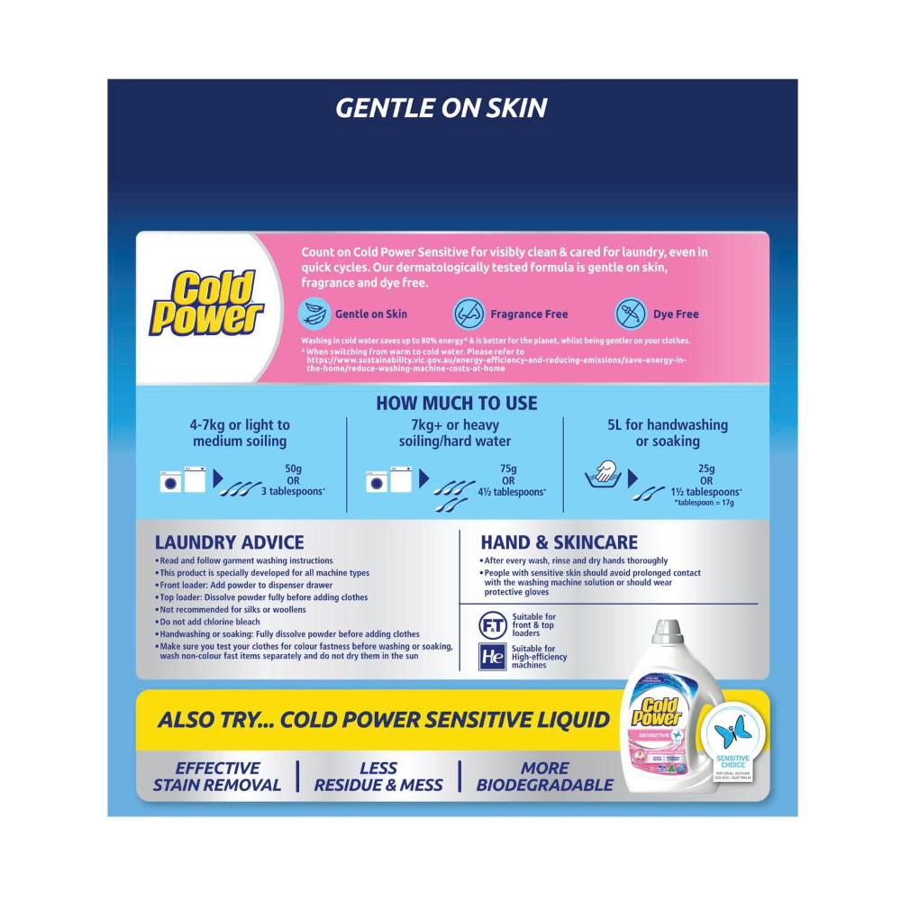 Cold Power Laundry Powder Sensitive - 2kg