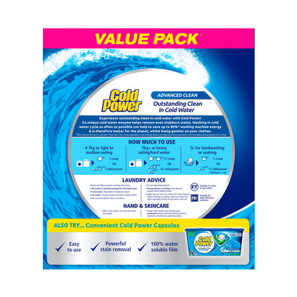 Cold Power Laundry Powder Advanced Clean - 4kg