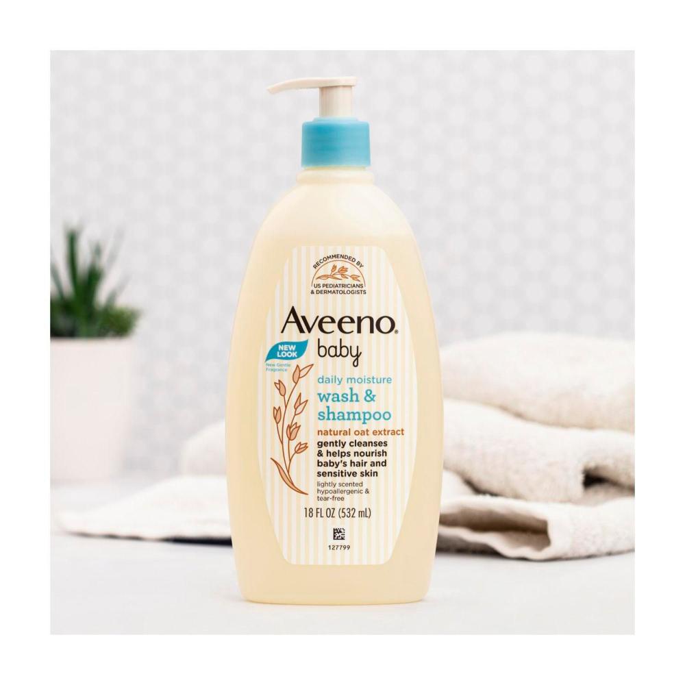 Aveeno Baby Daily Moisture Lightly Scented Sensitive Wash & Shampoo - 532mL