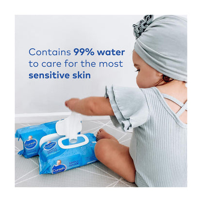 Curash Simply Water Sensitive Skin Baby Wipes - 240 Pack