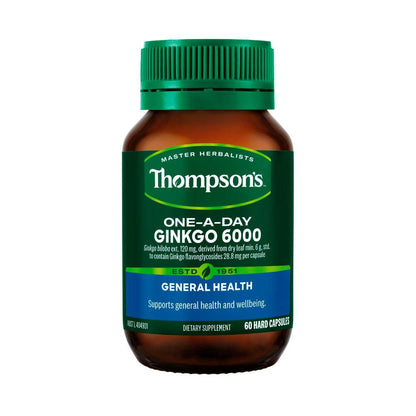 Thompson's One-a-day Ginkgo Biloba 6000mg Capsules - 60 pack