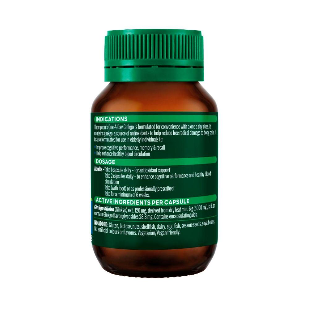 Thompson's One-a-day Ginkgo Biloba 6000mg Capsules - 60 pack