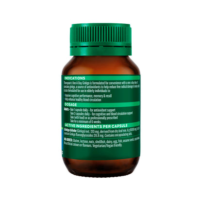 Thompson's One-a-day Ginkgo Biloba 6000mg Capsules - 60 pack