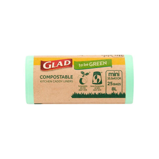 Glad To Be Green Compostable Kitchen Liners Mini - 25 pack