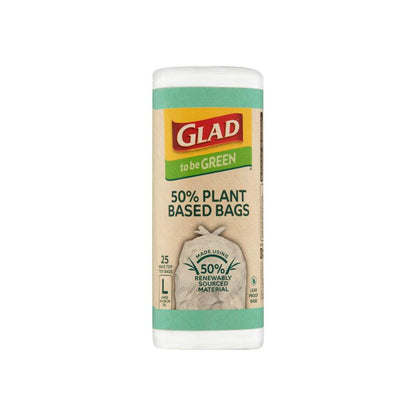 Glad To Be Green Plant Based Kitchen Bags Large - 25 pack