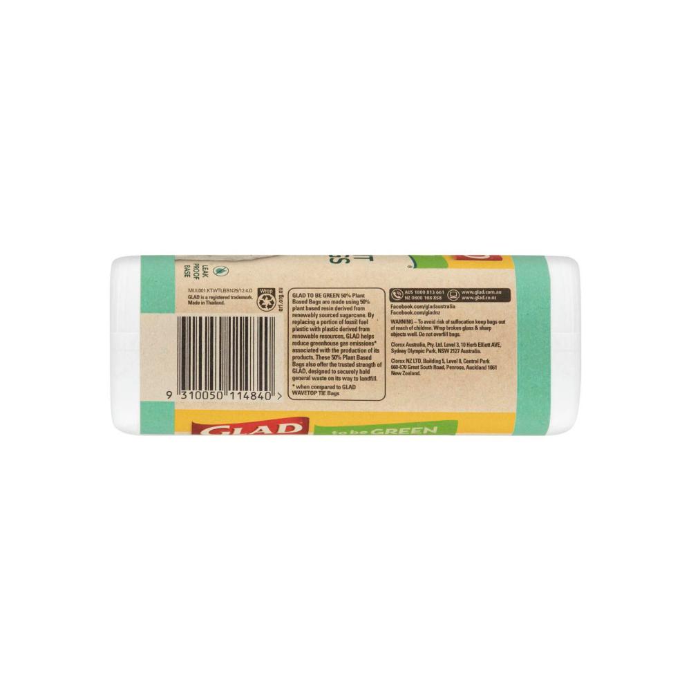 Glad To Be Green Plant Based Kitchen Bags Large - 25 pack