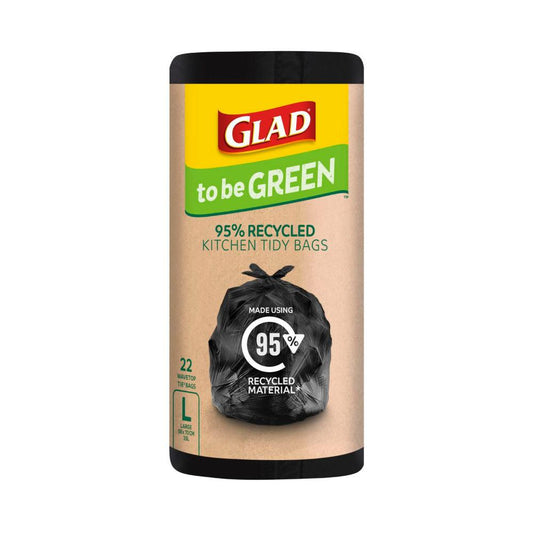 Glad To Be Green Recyed Kitchen Tidy Bags Large - 22 pack