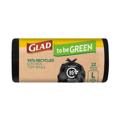 Glad To Be Green Recyed Kitchen Tidy Bags Large - 22 pack