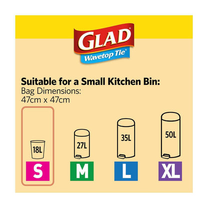 Glad Wavetop Tie Kit Bags Small - 50 pack