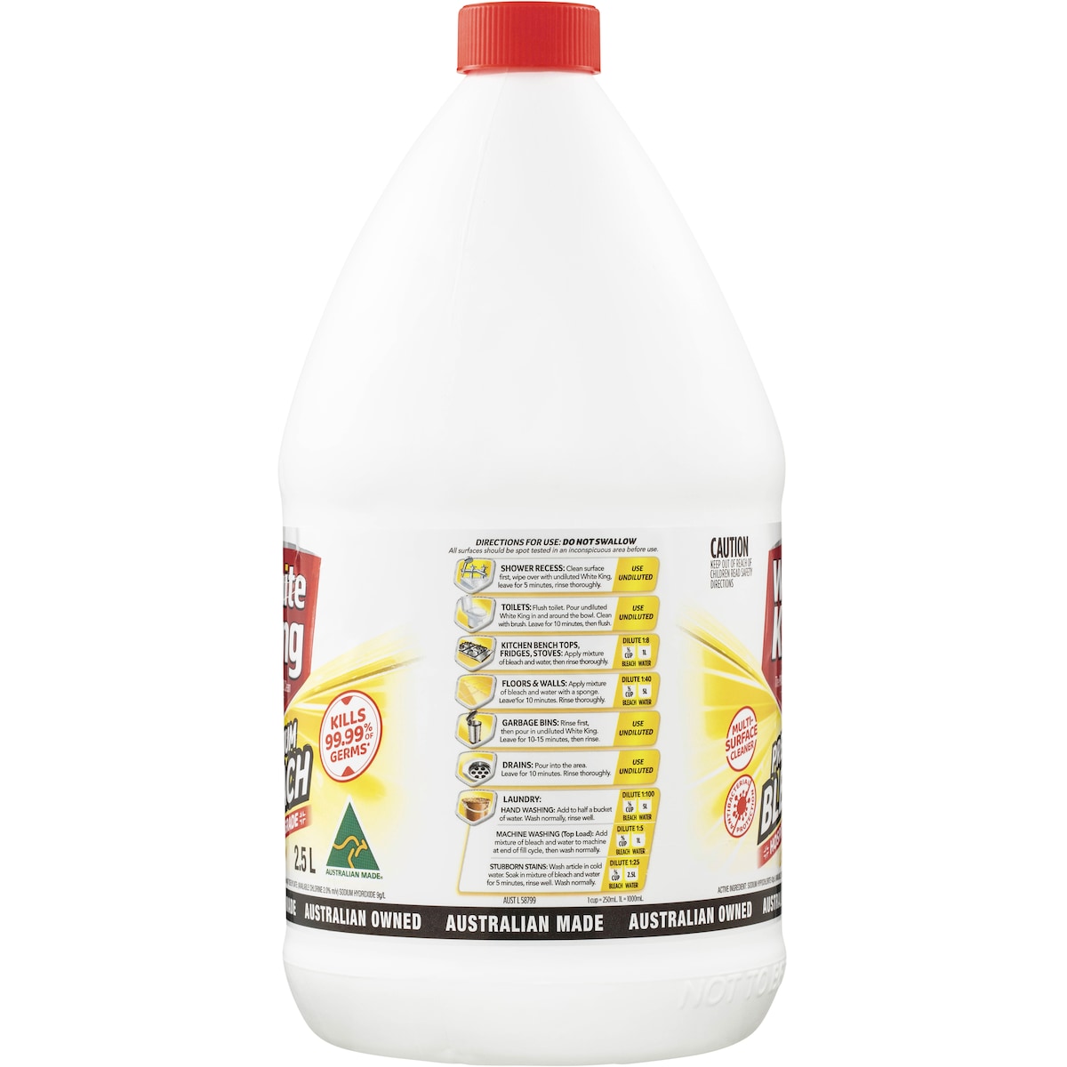 White King Premium Bleach Lemon 2.5L