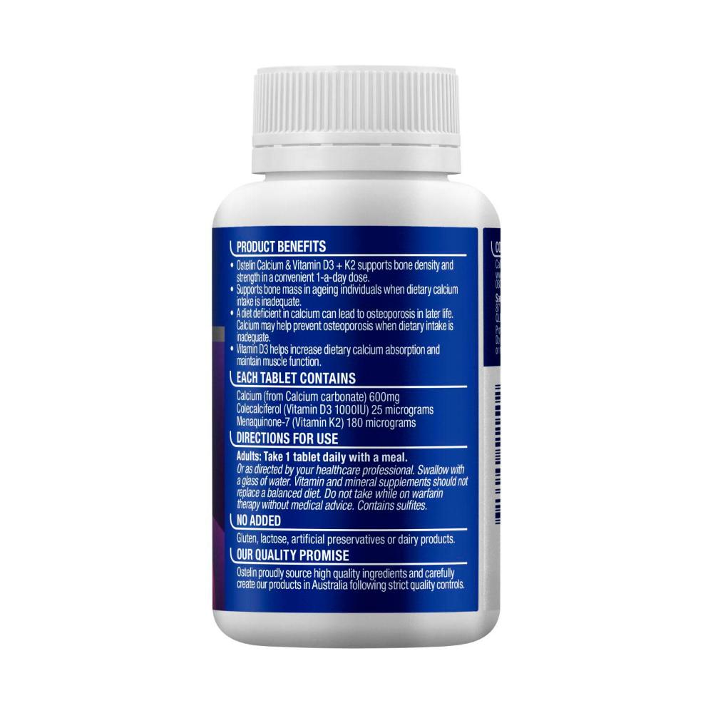 Ostelin Cal-DK2 Calcium + Vitamin D Tablets D3 For Bones - 60 pack