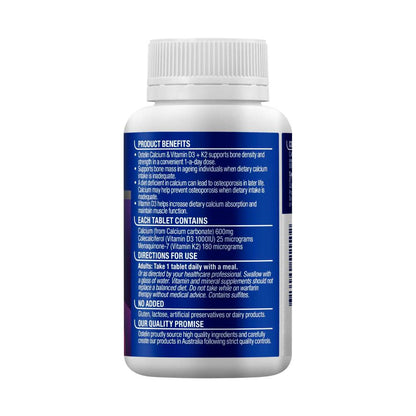Ostelin Cal-DK2 Calcium + Vitamin D Tablets D3 For Bones - 60 pack