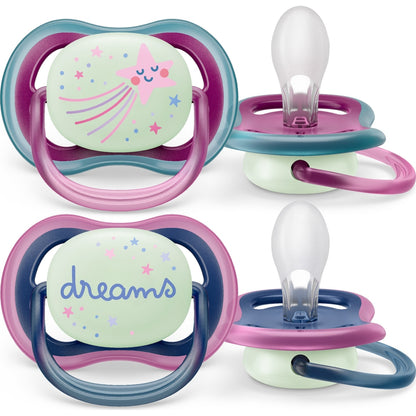 Avent Night Time Soother 6-18m 2 Pack